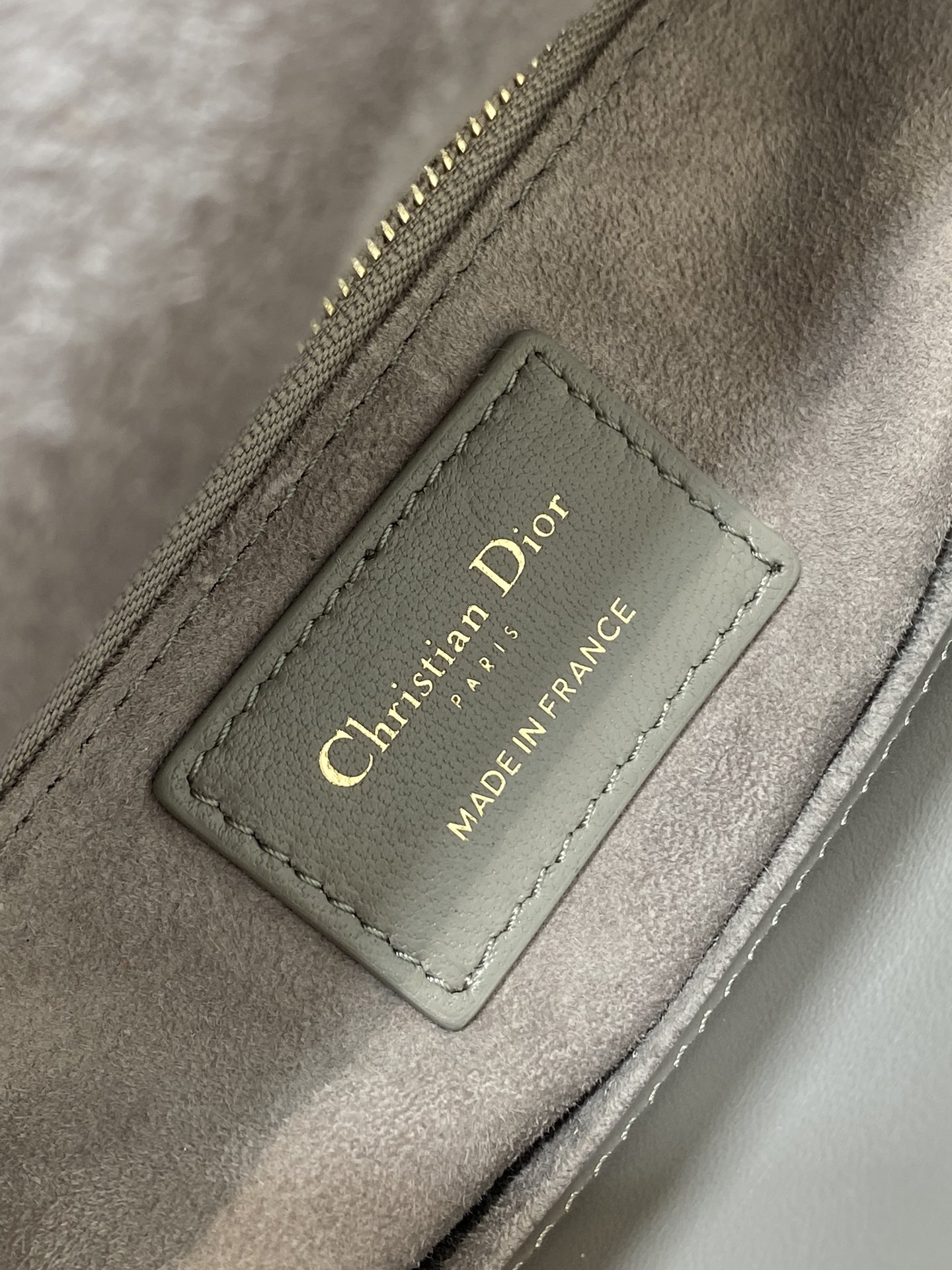 Small Lady Dior My ABCDior Bag Stone Gray Cannage Lambskin